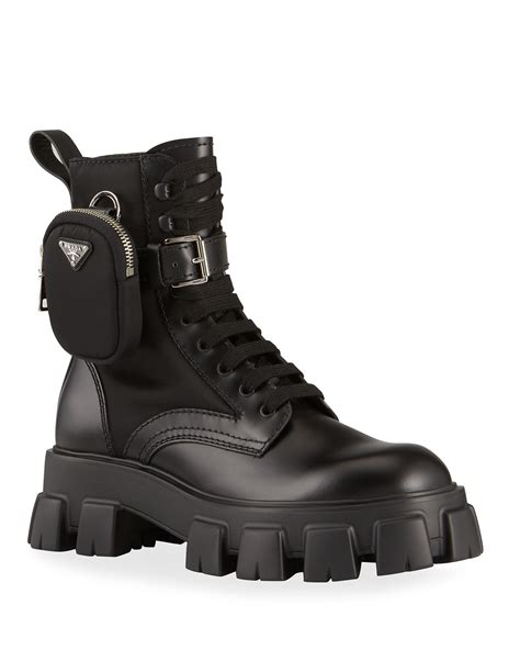 prada monolith boots mens|Prada monolith combat boots.